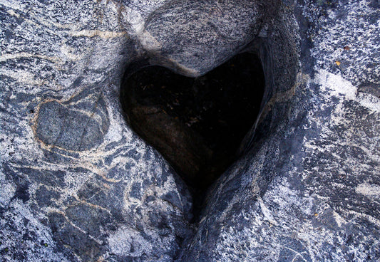 Fine art injet print of heart pothole on North Fork of Stanislaus River