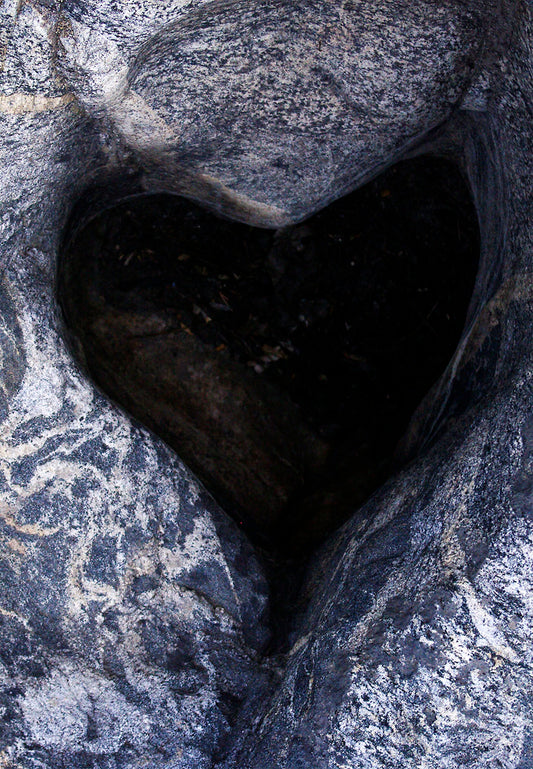 Fine art print of heart-shaped pothole on North Fork Stanislaus River