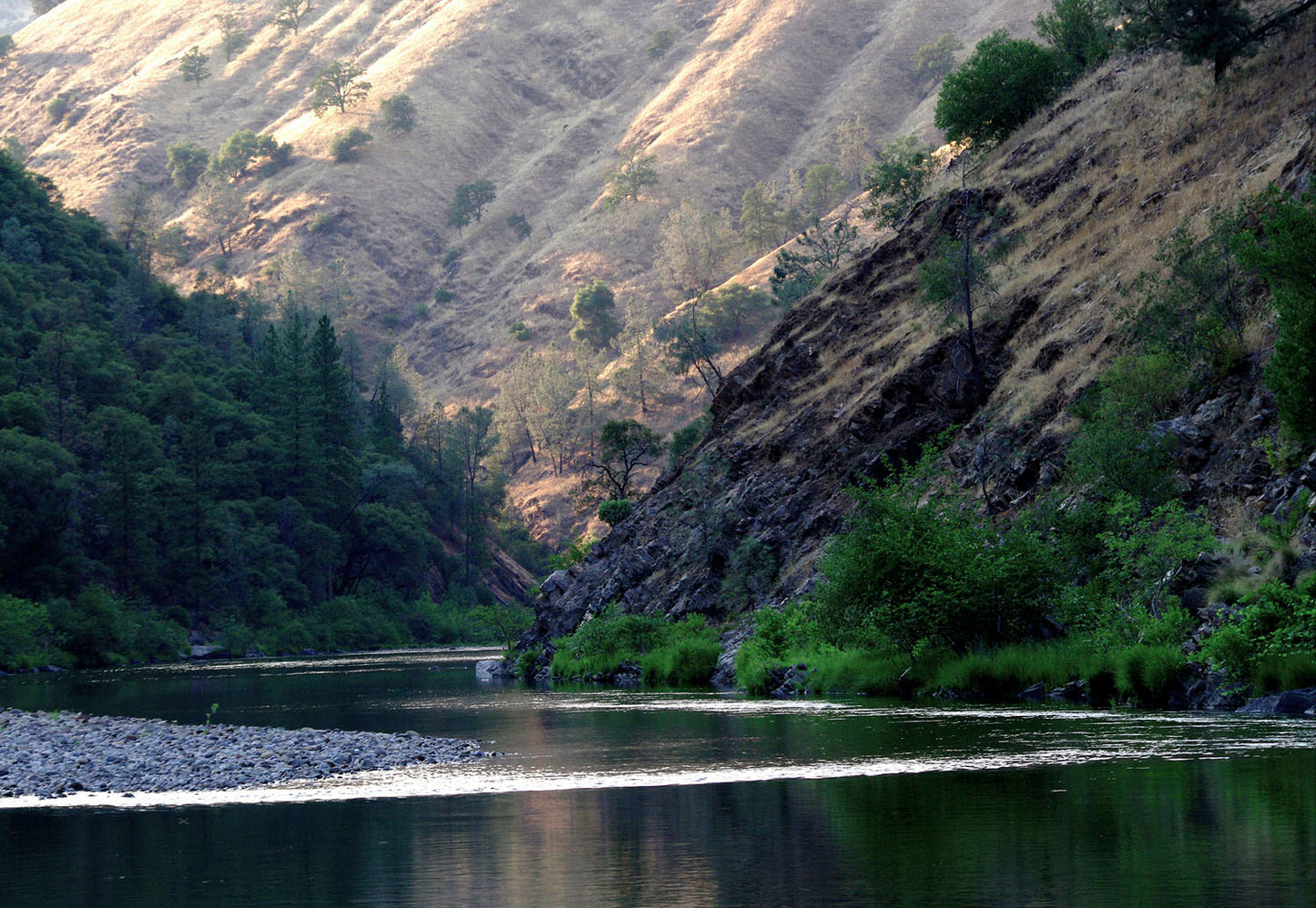 Fine art inset print of Tuolumne River near Indian Creek.